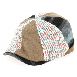 Brown Patchwork Duck Bill Cap - Traclet