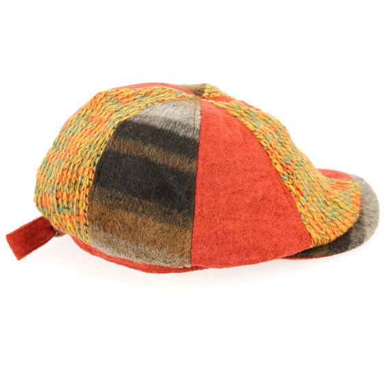 Casquette Bec de Canard Patchwork Orange- Traclet 