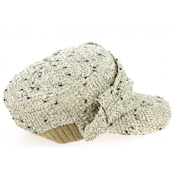 Casquette Cubaine Chinée Beige- Traclet  Casquette Cubaine Chinée Beige- Traclet