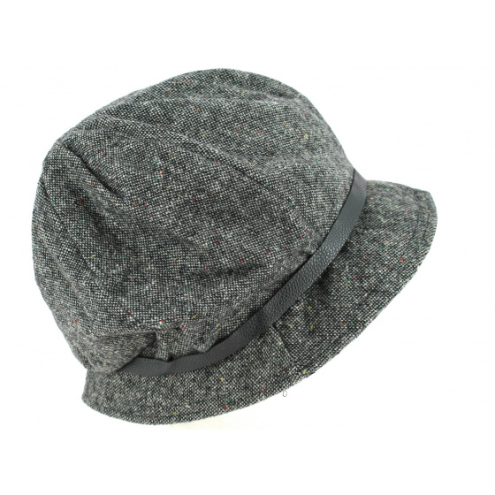 Dark Gray Olivia Cloche Hat - Traclet Dark Gray Olivia Cloche Hat - Traclet
