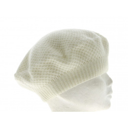 Béret Nid d'Abeilles Angora Ivoire- Traclet