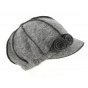 Grey Wool Newsboy Cap - Traclet