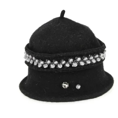 Toque Femme Laine Noire- Traclet Reference : 8532 | Chapellerie Traclet