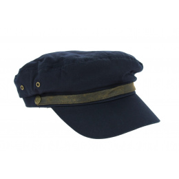 Navy Cotton Fisherman Cap - Traclet