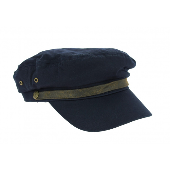 Navy Cotton Fisherman Cap - Traclet