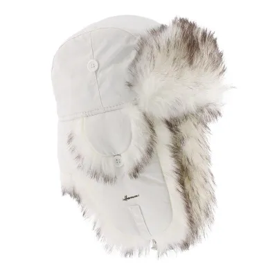 White Faux Fur Ushanka - Herman Reference: 2978 | Traclet Hat Shop