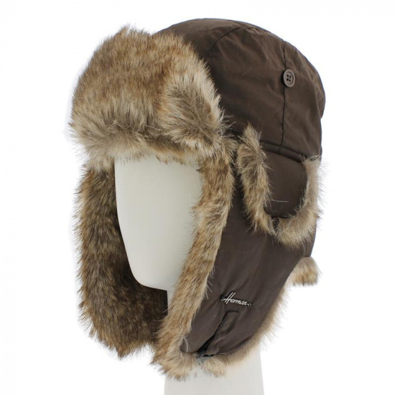 Brown Faux Fur Ushanka - Herman Brown Faux Fur Ushanka - Herman
