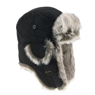 Chapka Fausse Fourrure Noire- Herman