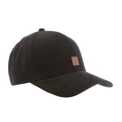 Casquette Baseball Conquest Coton Velours Noir- Herman  Reference : 1151 | Chapellerie Traclet