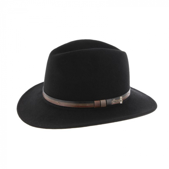 Mac Carthy Black Wool Felt Traveller Hat - Herman