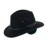Chapeau Traveller Mac Eye Cache-Oreilles Feutre Laine Noir- Herman  Reference : 8476 | Chapellerie Traclet