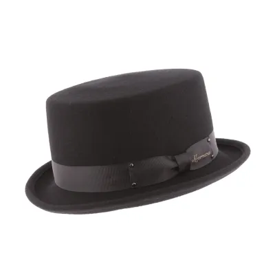 Don Vegas Semi Top Hat Black - Herman Reference: 118 | Traclet Hat Shop