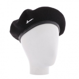 Béret wool monty Noir Laine- Herman