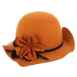 Chapeau Cloche Camilla Rouille Feutre Laine- Traclet