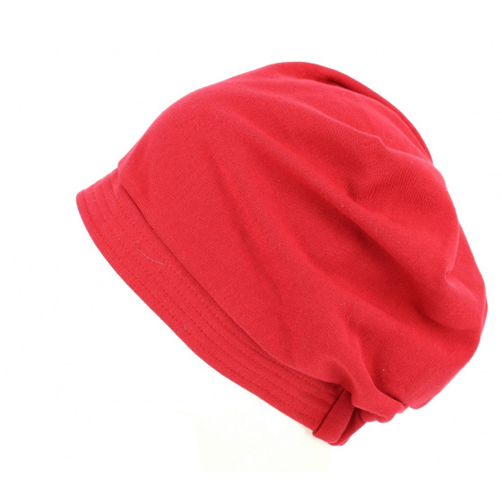 Red chemotherapy turban Red chemotherapy turban