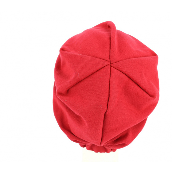 Red chemotherapy turban Red chemotherapy turban