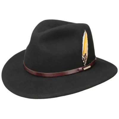 Chapeau Traveller Austin vitafelt Noir - Stetson Reference : 2213 | Chapellerie Traclet