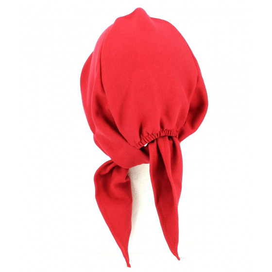 Red Cotton Chemotherapy Headscarf Turban - Traclet