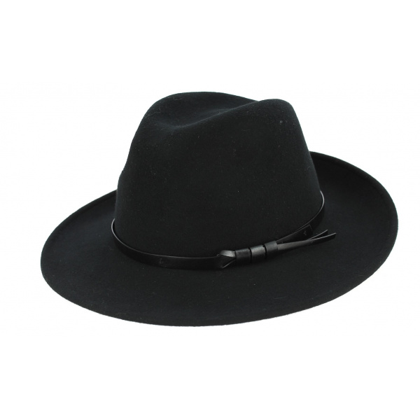 black wool felt hat