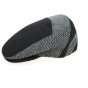 Ferrara Black & Grey Wool Flat Cap- Traclet