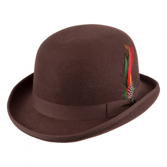 Brown English Derby Bowler Hat - Jaxon