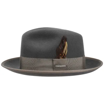 Chapeau Fedora Vitafelt Laine Gris- Stetson  Reference : 7571 | Chapellerie Traclet