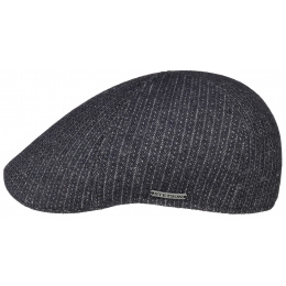 Duck Bill Pinstripe Cotton & Wool Navy Blue Cap - Stetson