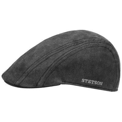 Casquette Modesto Cache-Oreilles Coton Noire - Stetson Reference : 6543 | Chapellerie Traclet