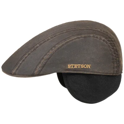 Stetson Brown Cotton Modesto Cap with Ear Flaps Reference: 2375 | Traclet Hat Shop