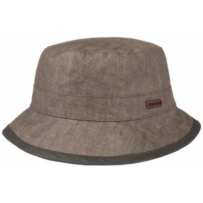 Taupe Linen Bucket Hat - Stetson Reference: 4708 | Traclet Hat Shop