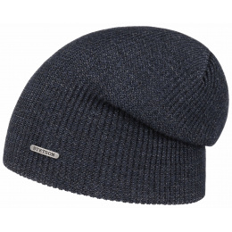 Long Wisconsin Wool Beanie Navy Blue - Stetson