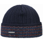 Navy Blue Wool Tardent Beanie with Turn-up - Stetson