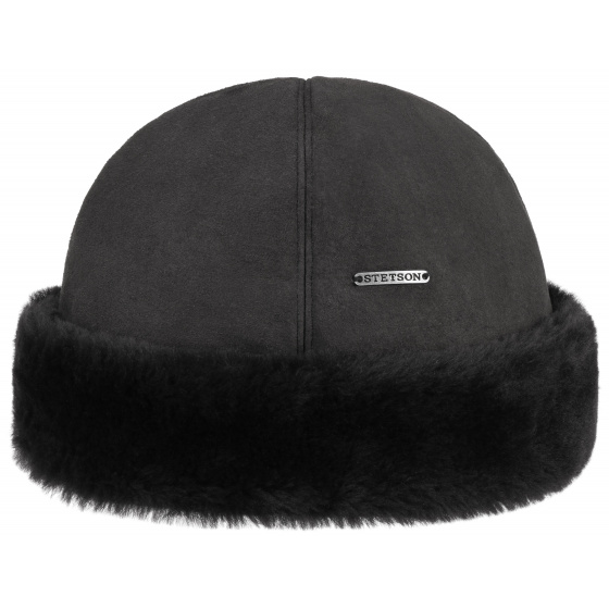 Black Fur Lamby Toque - Stetson
