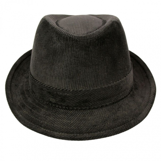 Chapeau classique James trilby velours noir