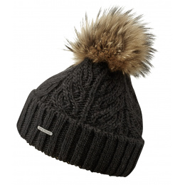 Black Lanette Pompom Beanie - Stetson