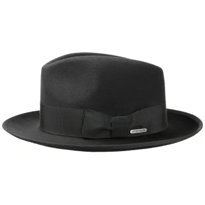 Chapeau Fedora Bogart Feutre Poil Noir- Stetson  Reference : 1863 | Chapellerie Traclet