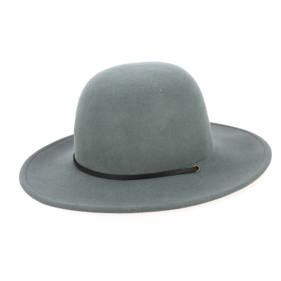 Unisex Tiller Wide Brim Hat Wool Felt Cement - Brixton