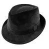 Chapeau classique James trilby velours noir