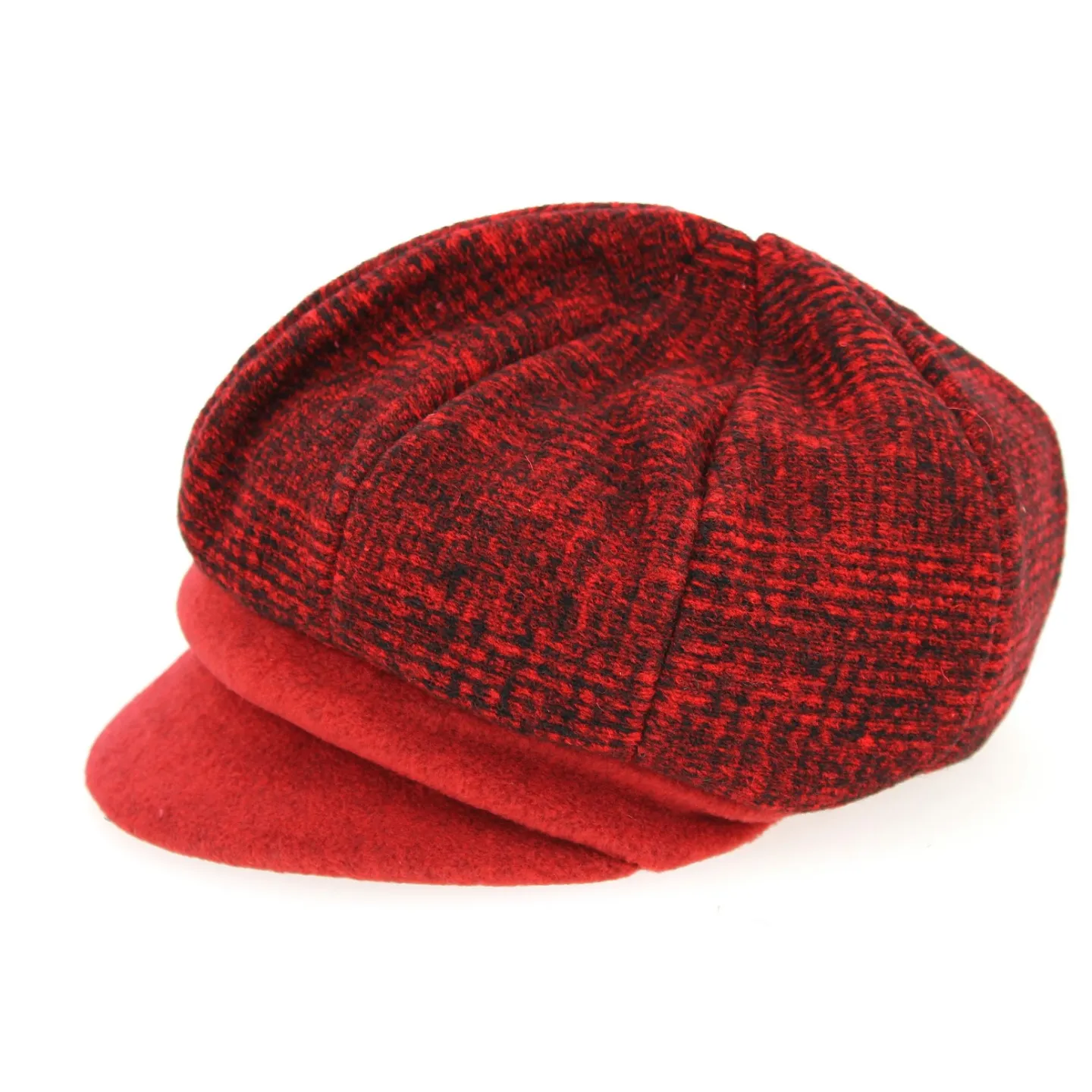 Casquette Gavroche Elorine Noire & Rouge- Mtm Reference : 6895 | Chapellerie Traclet