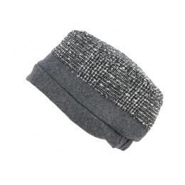 Women's Beanie Hat Hermione Black & Anthracite - Mtm
