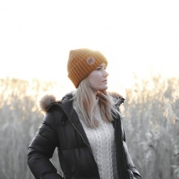 Björn Reverse Cap Merino Wool Cognac- Super Yellow