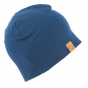 Blue Cotton Basic Beanie - Super Yellow