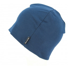 Blue Cotton Basic Beanie - Super Yellow