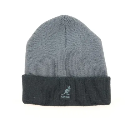 Black & Gray Acrylic Pull-On Beanie - Kangol Reference: 4280 | Traclet Hat Shop