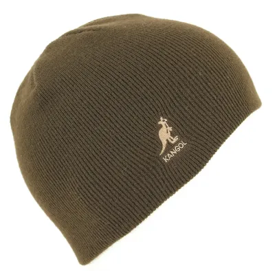 Bonnet Court Acrylique Pull-On Cuffless Marron- Kangol Reference : 454 | Chapellerie Traclet