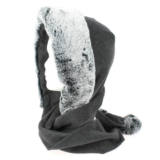 Norell Fleece Hood Anthracite - Traclet