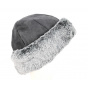 Toque Nayeli Leather & Faux Fur Anthracite- Traclet