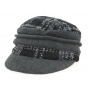 Black & Grey Tartan Newsboy Cap - Traclet