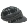 Black & Grey Tartan Newsboy Cap - Traclet Reference: 693 | Traclet Hatters