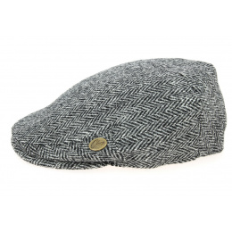 Casquette Plate Harris Tweed York Grise- Olney